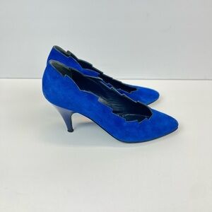 Thierry Mugler Vibrant Blue Heels Womens Size 6.5B
